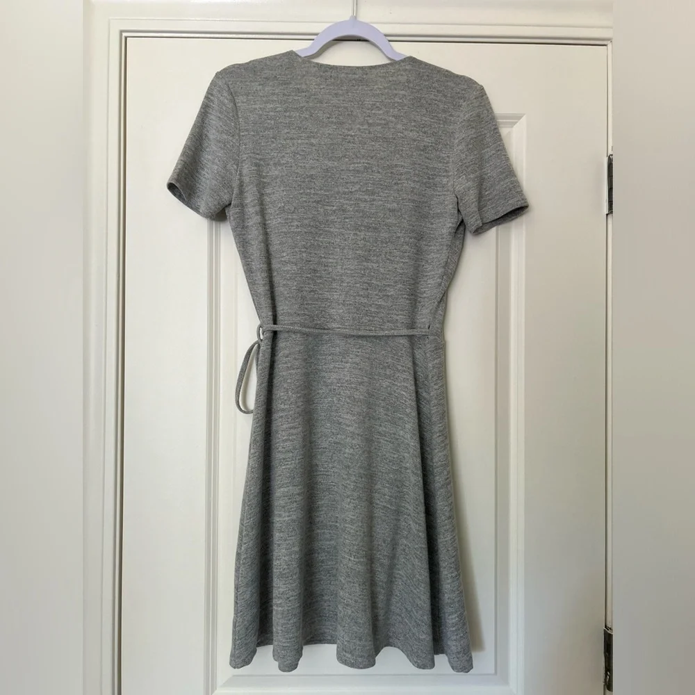 Petite Gray Wrap Dress Size S - Picture 3 of 11